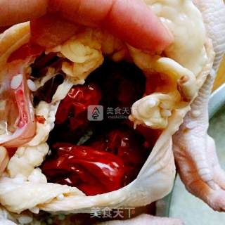 糯米参鸡汤的做法步骤：4