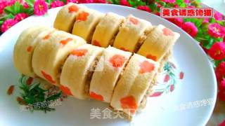 肉松紫薯蛋糕卷的做法步骤：11