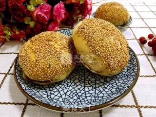 椒盐芝麻酱烧饼的做法步骤：14