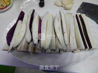 火腿蒸茄子的做法步骤：2