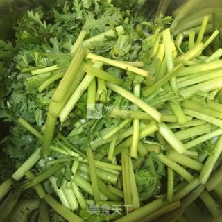 蒜炒塘好菜的做法步骤：2