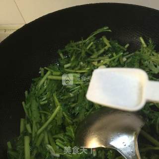 蒜炒塘好菜的做法步骤：5
