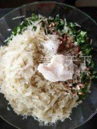 粉丝豆腐丁青菜包的做法步骤：3