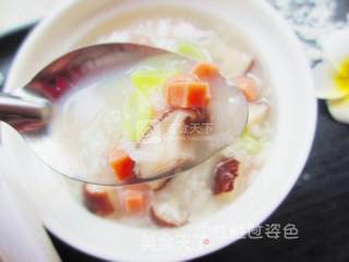 香菇鸡肉粥的做法步骤：9