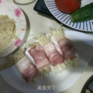 香煎金针菇培根卷的做法步骤：4