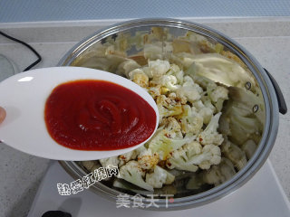 茄汁菜花的做法步骤：7
