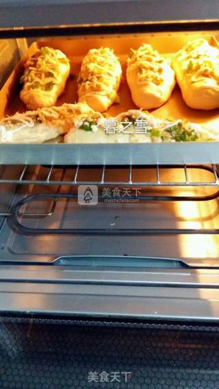 香葱肉松面包的做法步骤：14