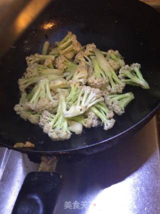豆豉煸有机花菜的做法步骤：5