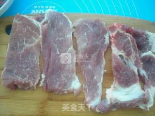 香煎梅花肉的做法步骤：2