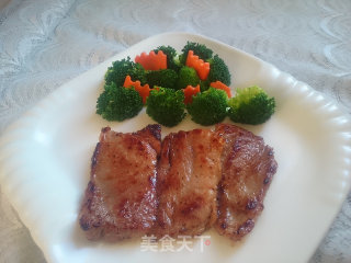 香煎梅花肉的做法步骤：6