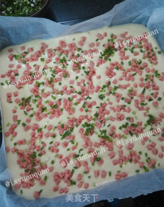 葱花火腿蛋糕卷的做法步骤：9