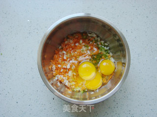 胡萝卜青椒鸡蛋饼的做法步骤：3
