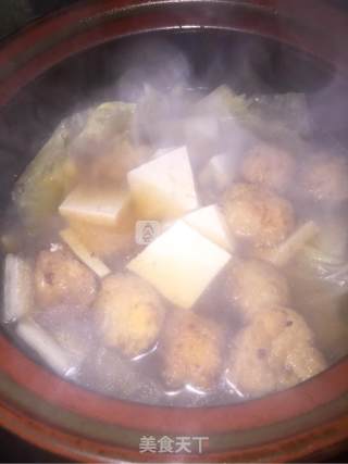 白菜粉丝豆腐煲的做法步骤：5