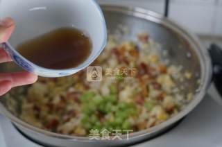 火腿粒蛋炒饭的做法步骤：8