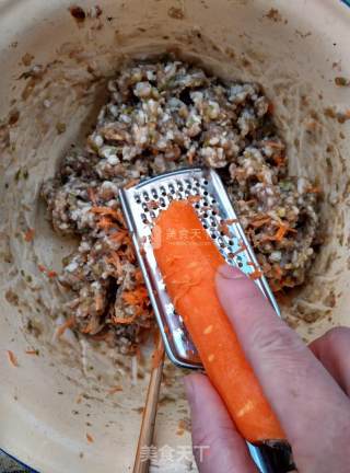 胡萝卜羊肉饺子的做法步骤：2