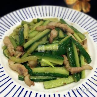 五花肉炒黄瓜的做法步骤：8