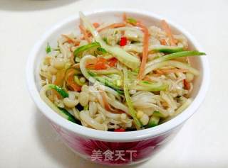 挑战味蕾——小尖椒拌金针菇的做法步骤：11