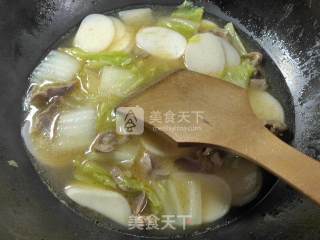 鸡胗白菜煮年糕的做法步骤：9