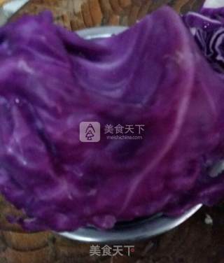 清炒紫甘蓝的做法步骤：1