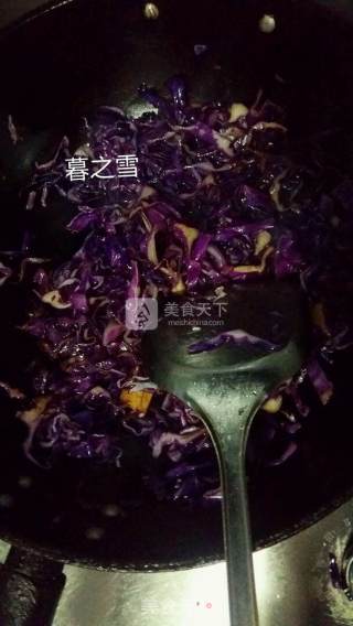 清炒紫甘蓝的做法步骤：5