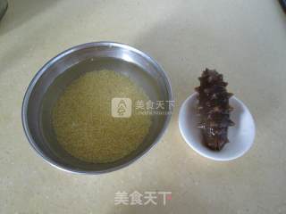 海参小米粥的做法步骤：1