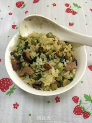 香菇豌豆饭的做法步骤：13