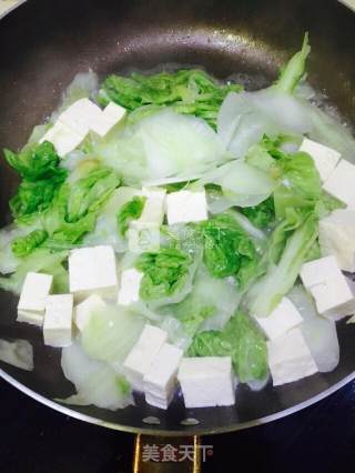 白菜炖豆腐的做法步骤：4