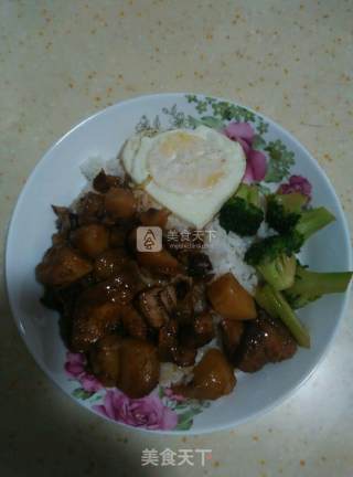 红烧肉盖浇饭的做法步骤：16