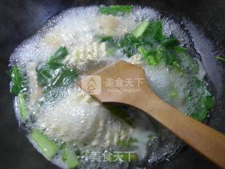 油菜蕻饺子波纹面的做法步骤：5