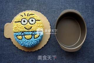 小黄人亲子蛋糕的做法步骤：16