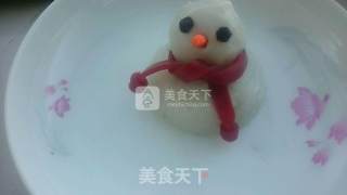 圣诞礼物  山药小雪人的做法步骤：8