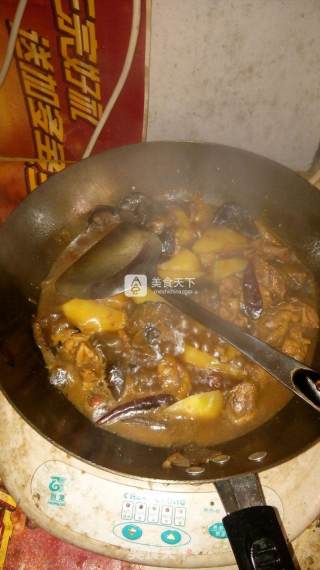 松菇土豆炖鸡的做法步骤：10