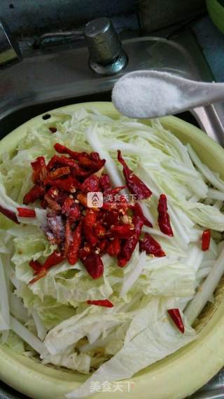 酸甜辣白菜的做法步骤：7