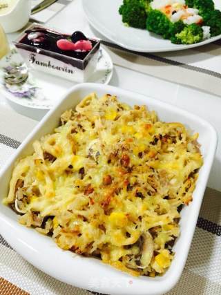 鸡肉口蘑焗饭的做法步骤：3