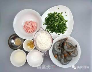 白白胖胖的 #鲜虾韭菜大饺子#的做法步骤：1