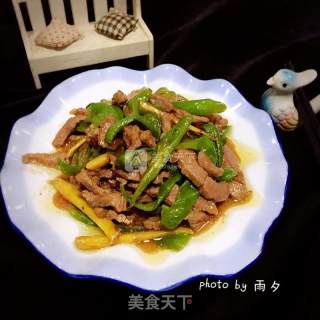 尖椒炒牛柳的做法步骤：11