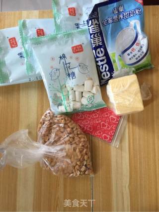花生牛轧糖的做法步骤：1