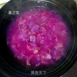 紫薯银耳养颜汤的做法步骤：6