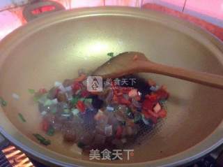 腊肉皮炒干子丁的做法步骤：5