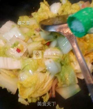 火腿肉炒娃娃菜的做法步骤：6