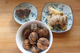 红糖生姜核桃饮的做法步骤：1
