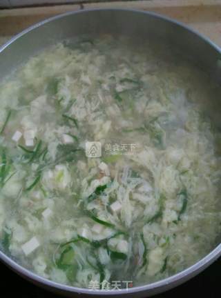 翡翠豆腐鸡蛋羹的做法步骤：5