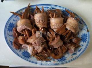 无油五花肉卷笋干的做法步骤：17