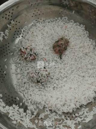 荠菜珍珠丸子的做法步骤：4