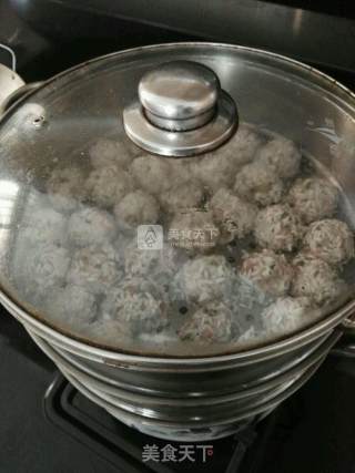荠菜珍珠丸子的做法步骤：6