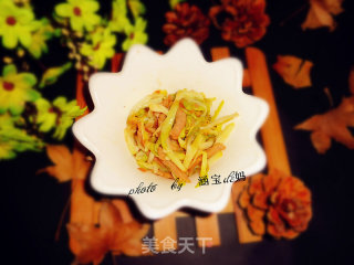 肉丝炒蒜黄的做法步骤：9