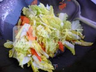 胡萝卜炒娃娃菜的做法步骤：5