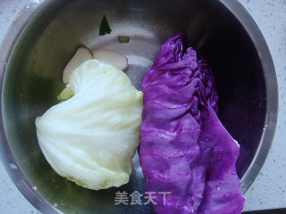 生菜紫甘蓝的做法步骤：1