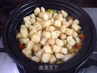 玉子豆腐彩蔬煲的做法步骤：9