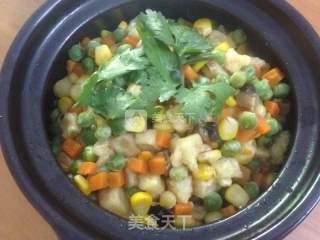 玉子豆腐彩蔬煲的做法步骤：11